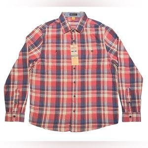 NWT Tailor Vintage Pink Plaid Flannel